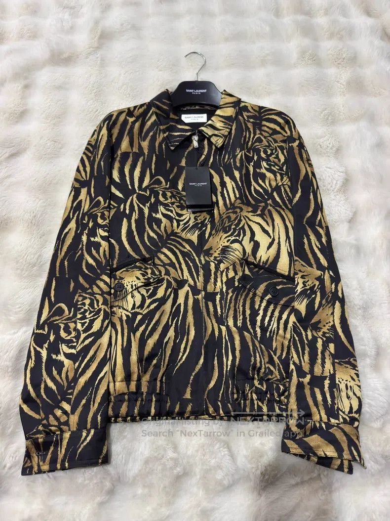 Saint Laurent Paris Saint Laurent Paris Tiger Print Jacket Size US M / EU 48-50 / 2 - 1 Thumbnail