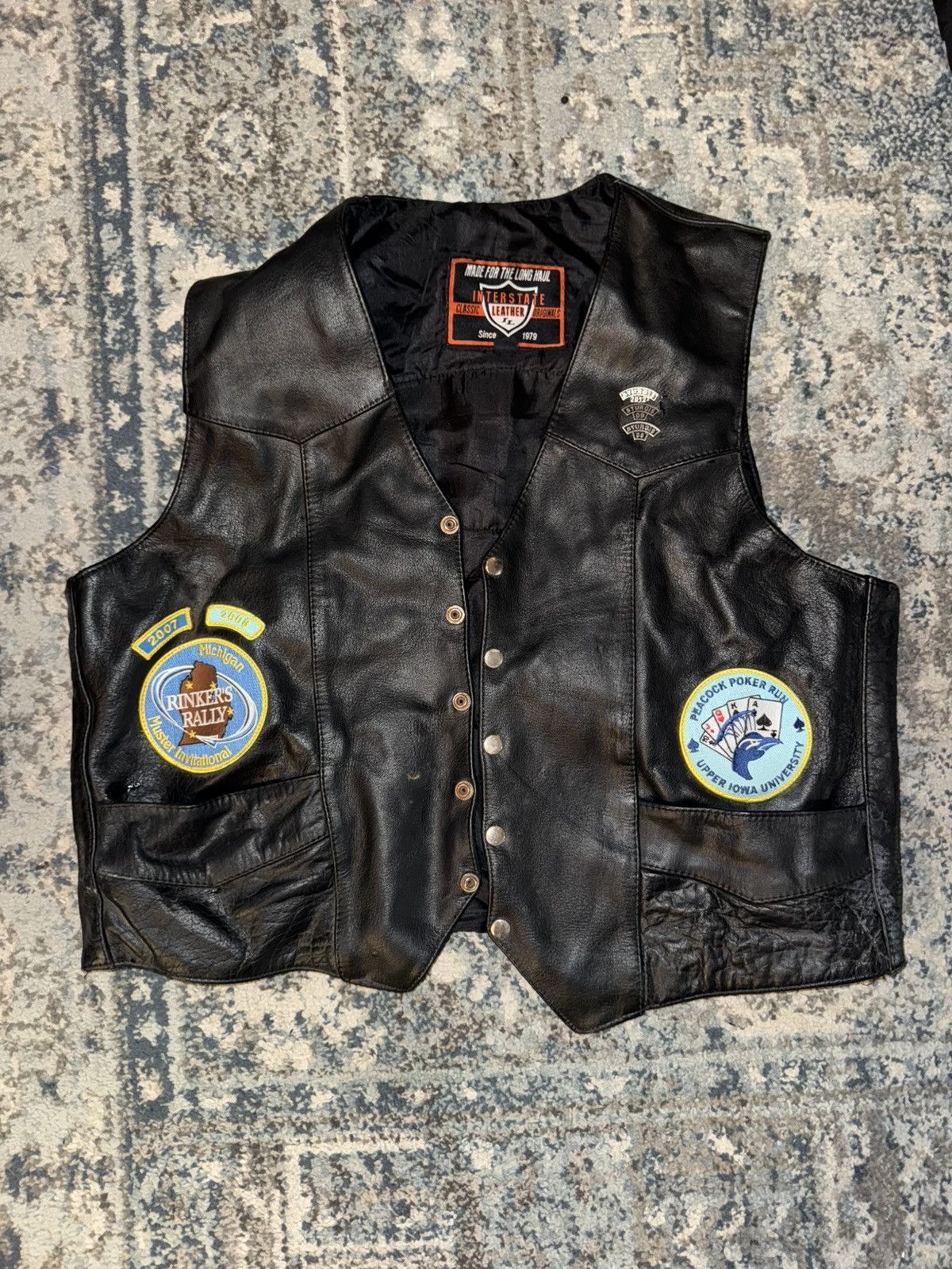 Vintage XXL Interstate leather vest Size US XXL / EU 58 / 5 - 2 Thumbnail