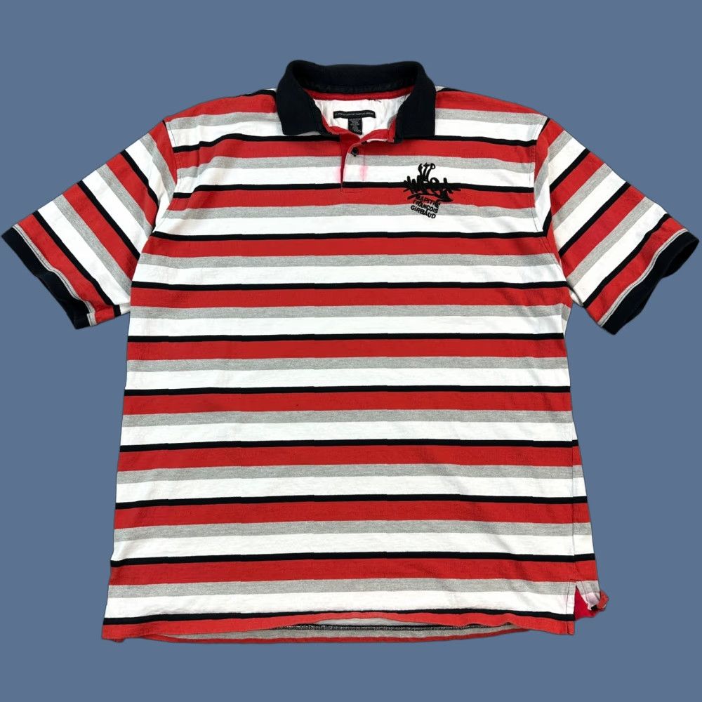 Vintage VINTAGE Marithe Francois Girbaud Polo Shirt Mens 2XL Striped Hip Hop Street Y2K Size US XXL / EU 58 / 5 - 1 Thumbnail