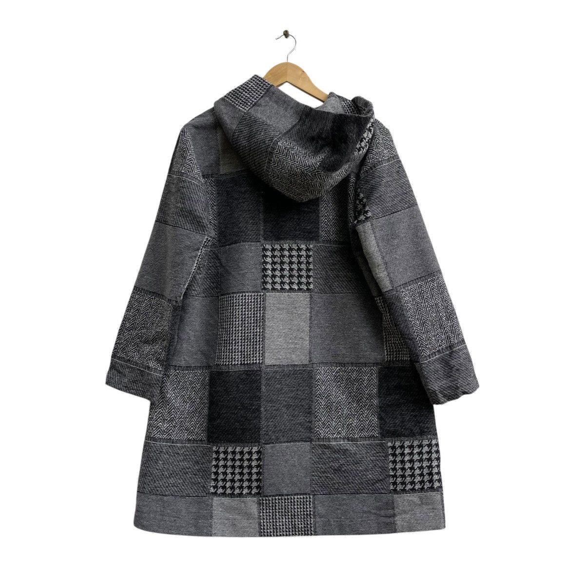 Harris Tweed 💥Marpione Pacthwork Hooded Harris Tweed Balmacaan Style Size M / US 6-8 / IT 42-44 - 2 Thumbnail