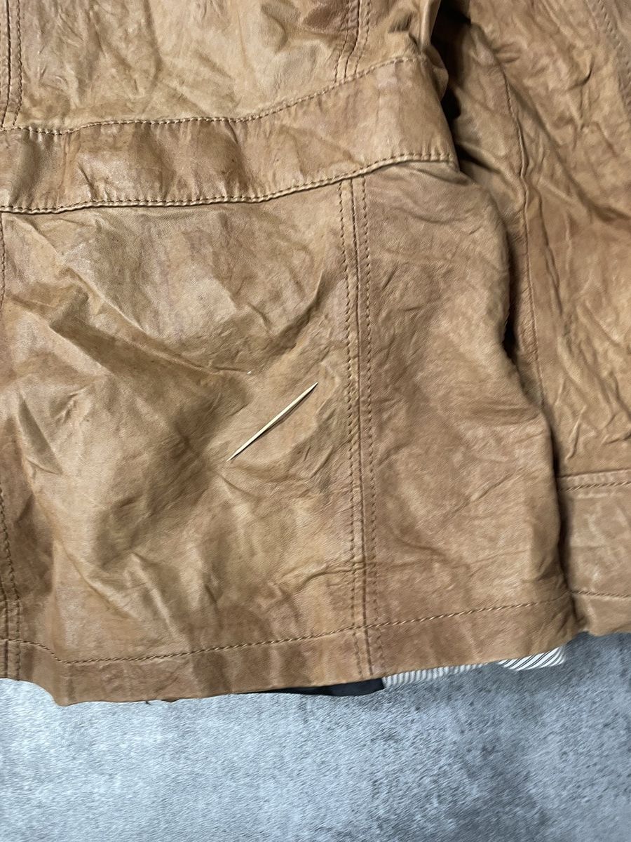 Vintage 🔥RARE🔥Vintage Y2K Genuine Real Leather Jacket Solid Rare Size US L / EU 52-54 / 3 - 19 Thumbnail