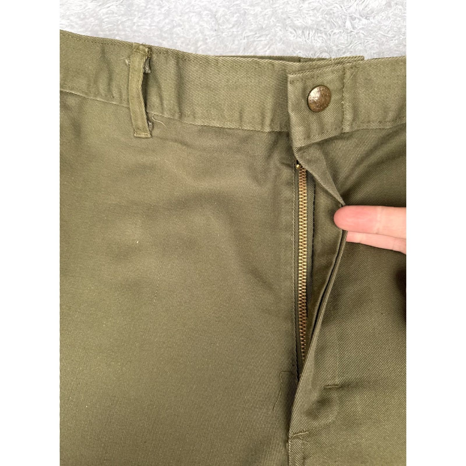 Vintage Boy Scouts Of America Cargo Pants Men 33x25 Green Twill Straight Utility Pants Mens Green Cargo Pants Size US 33 - 5 Thumbnail