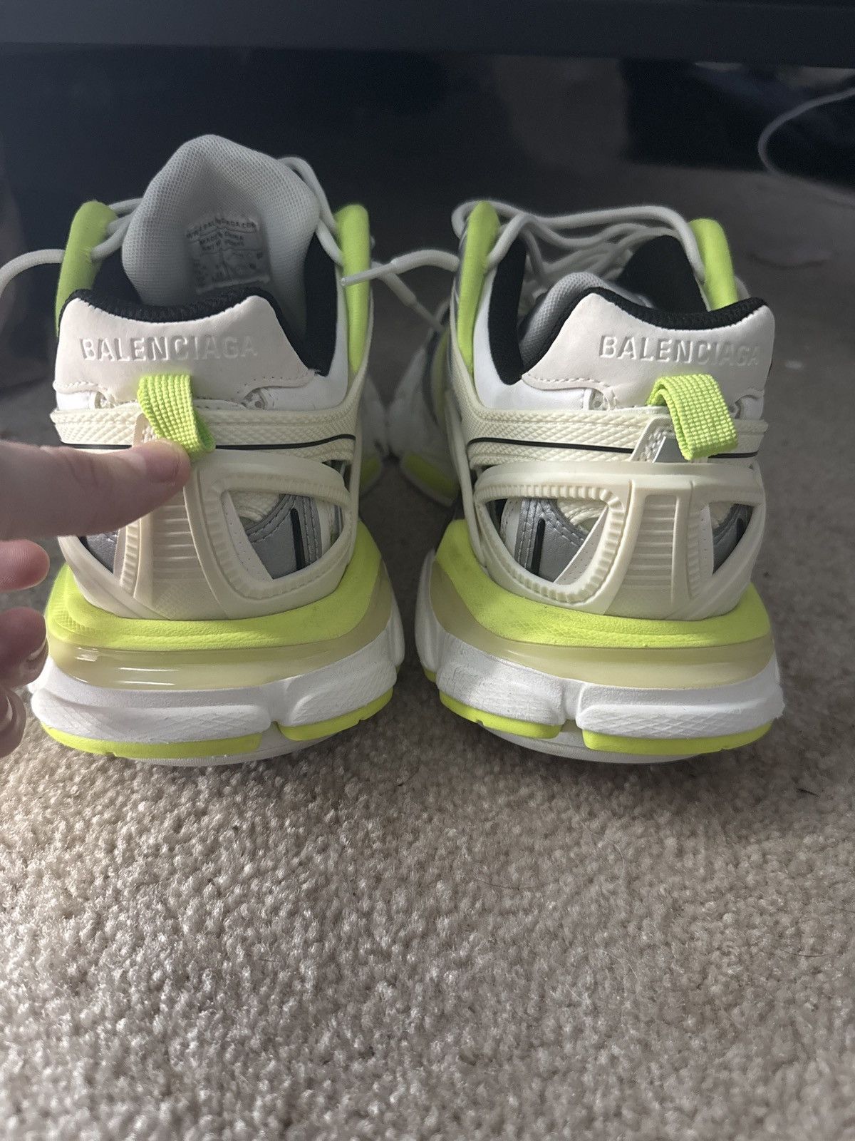 Balenciaga Balenciaga Track.2 (white and lime) Size US 10 / EU 43 - 4 Thumbnail