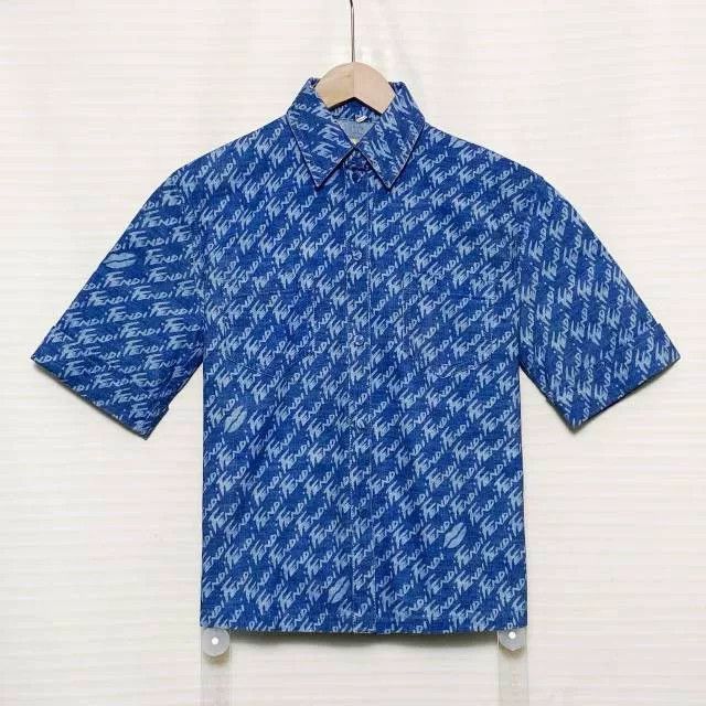 Fendi FENDI SS22 Geometric Print Short Sleeve Shirt Size S / US 4 / IT 40 - 1 Thumbnail