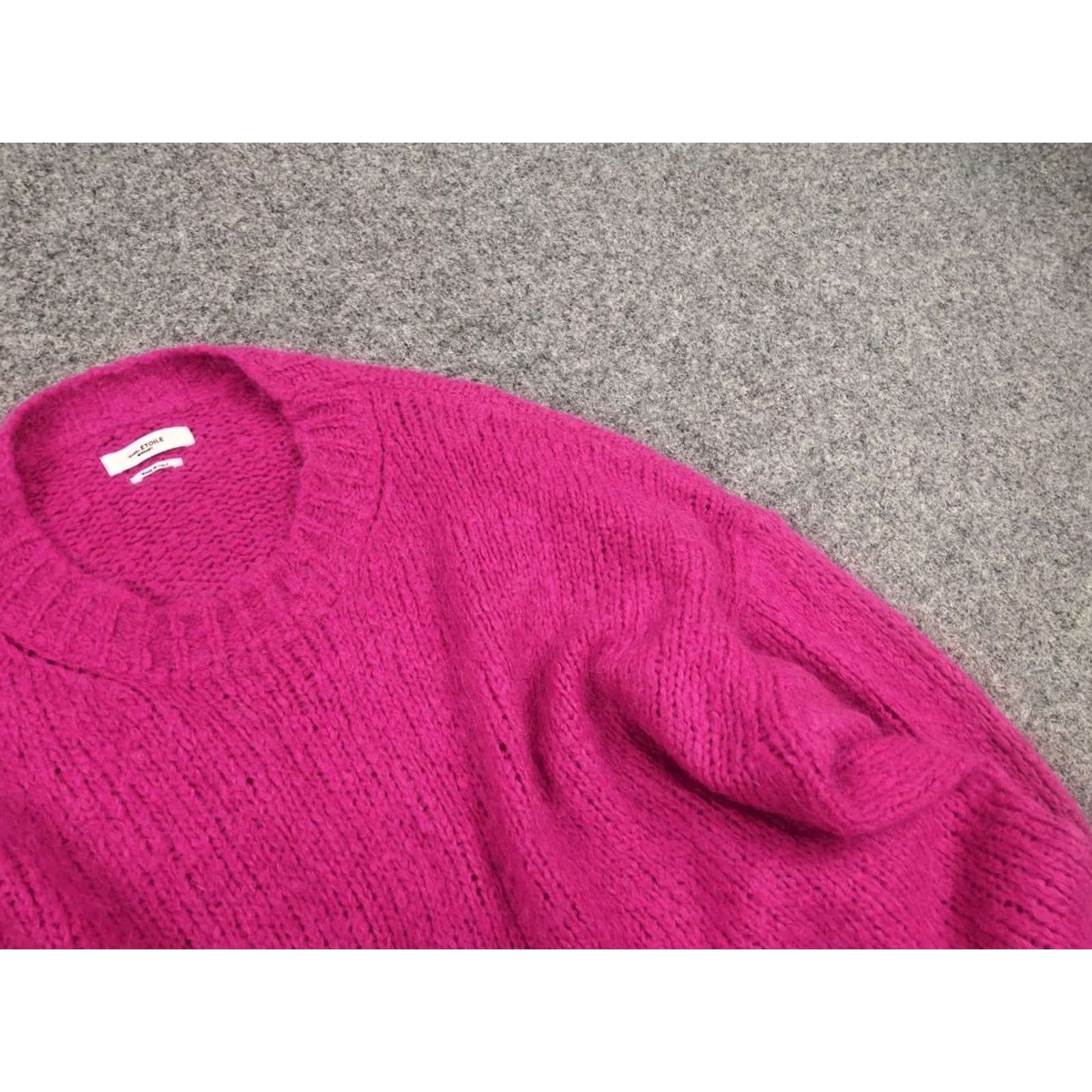 Vintage Isabel Marant Etoile Design Sayers Pink Knit Oversized Sweater Size L / US 10 / IT 46 - 7 Thumbnail