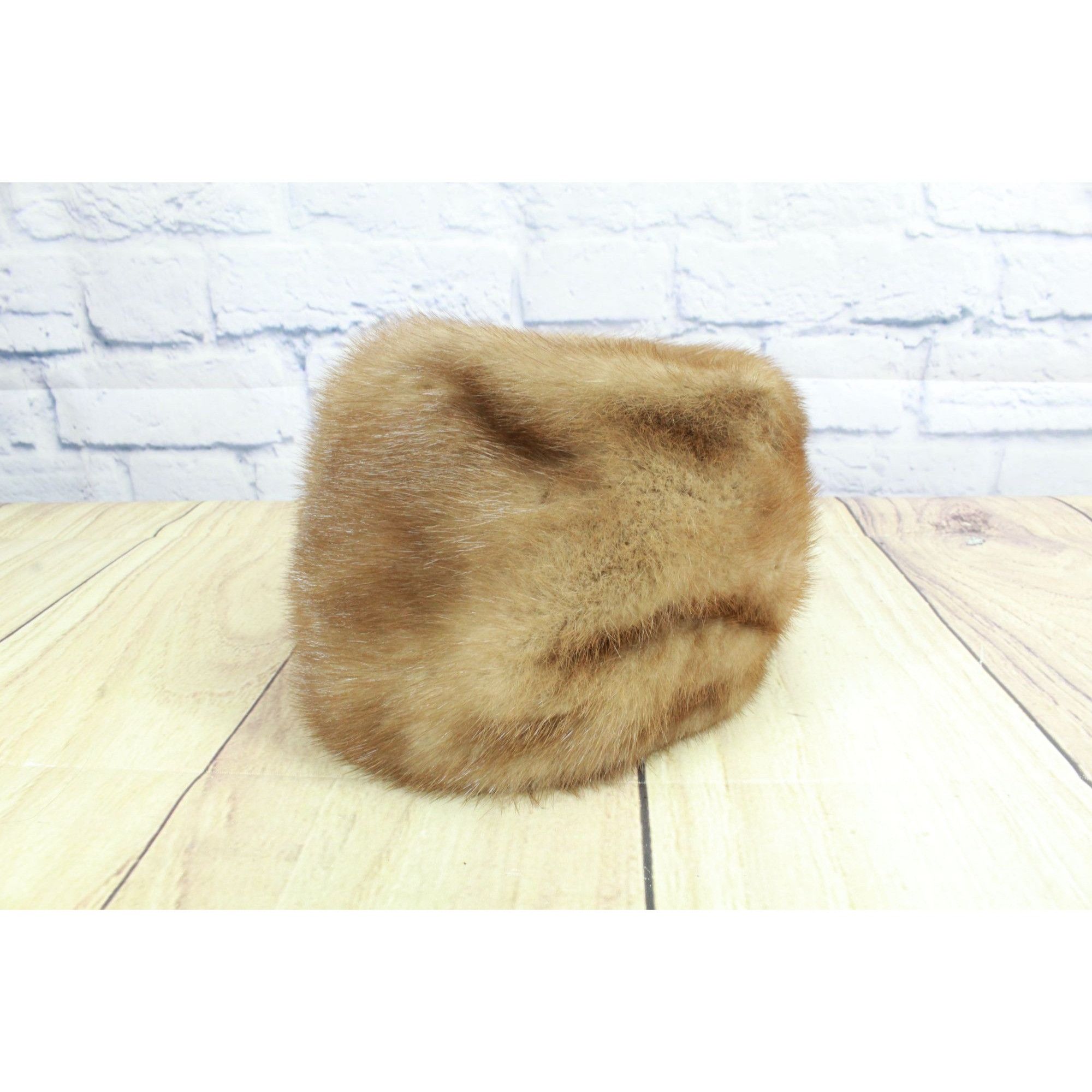 Other Vintage Camelot Mink Fur Beret Hat Light Brown Size ONE SIZE - 4 Thumbnail