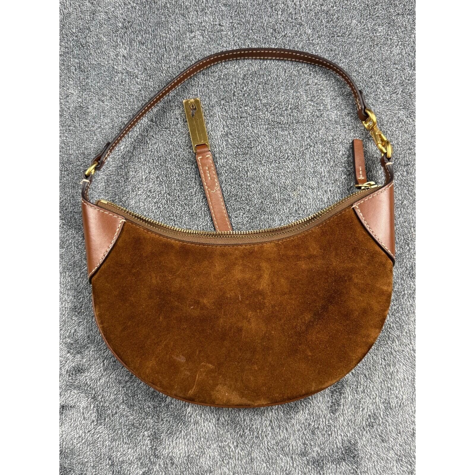 Polo Ralph Lauren Mini Polo ID Ralph Lauren Cinnamon Cuoio Suede Shoulder Bag Size ONE SIZE - 3 Thumbnail