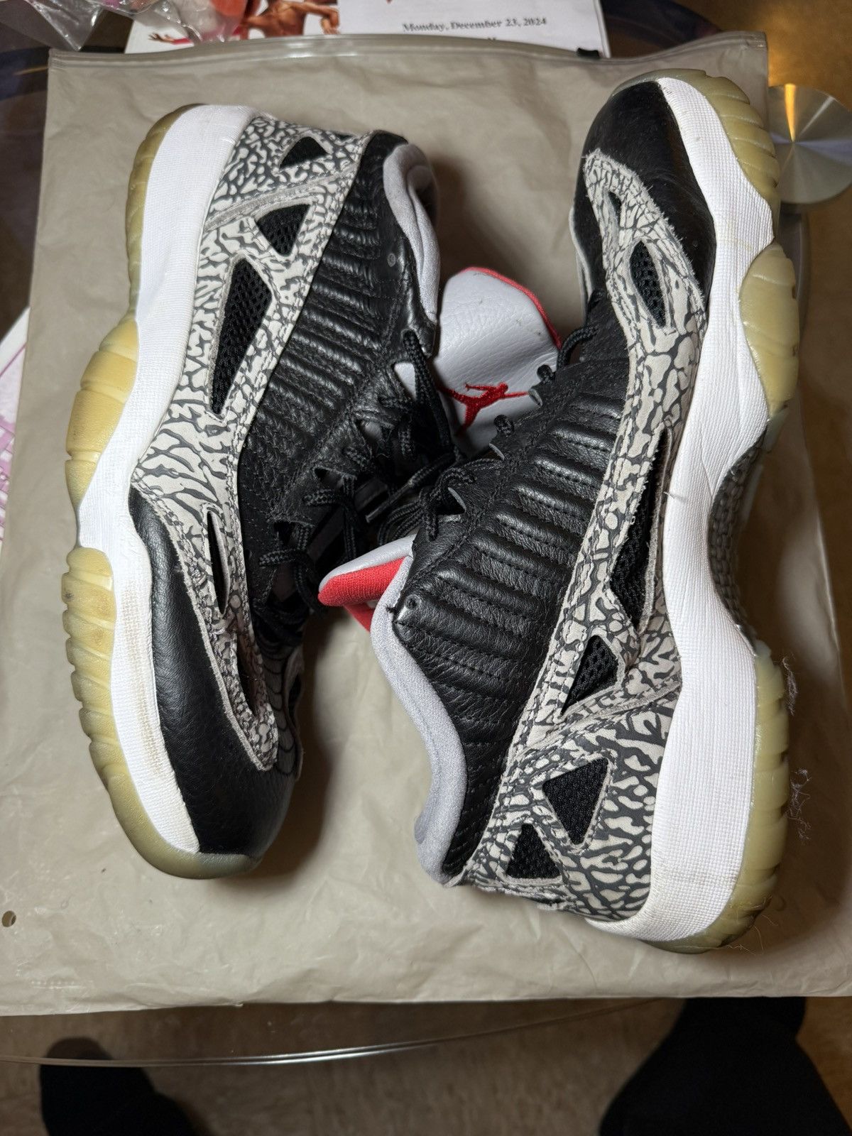 Jordan Brand × Nike Black Cement Jordan 11 Size US 12 / EU 45 - 2 Thumbnail