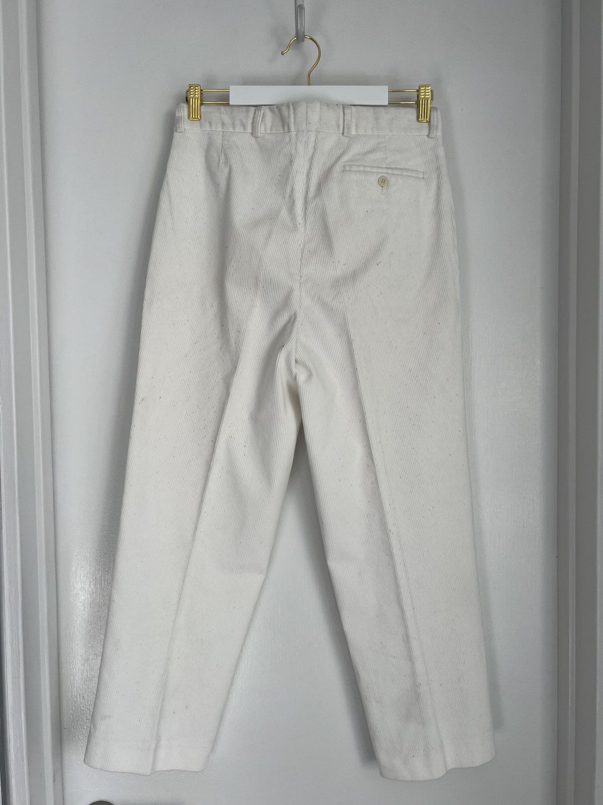 Editions M.R High Waist Pleated Corduroy Pants - White Size US 30 / EU 46 - 11 Thumbnail