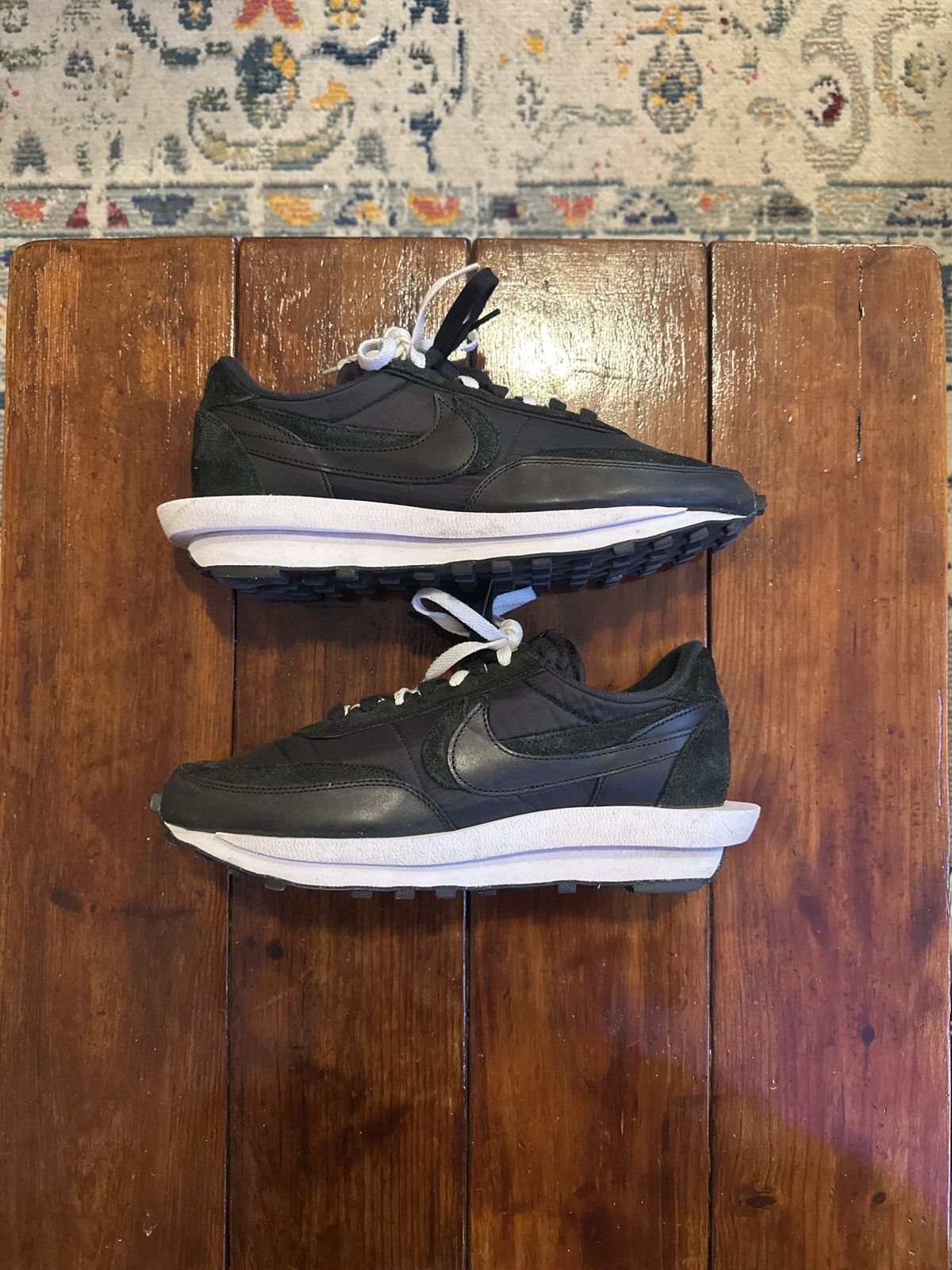 Nike × Sacai Nike Sacai LD Waffle Black Nylon Size US 11 / EU 44 - 1 Thumbnail
