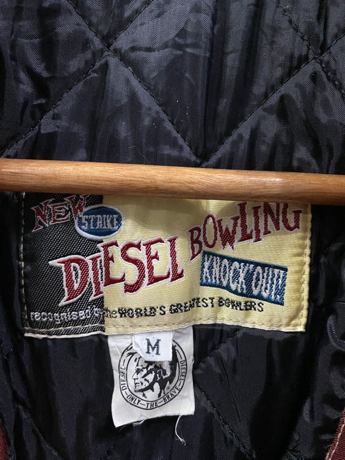 Designer × Diesel × Rockstar Games Vintage DIESEL BOWLING nylon/corduroy trucker jacket Size US M / EU 48-50 / 2 - 11 Thumbnail