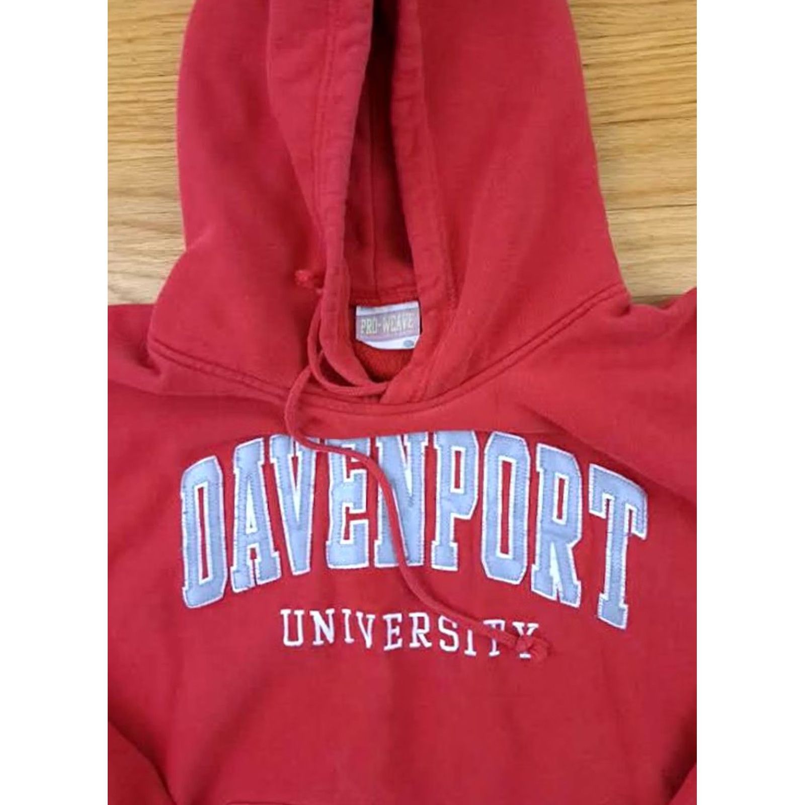 Vintage VINTAGE Davenport University Panthers Sweatshirt Hoodie 2XL USA Made Pro Weave Sweatshirt Red Mens Pullover 1990s Panthers Size US XXL / EU 58 / 5 - 4 Thumbnail