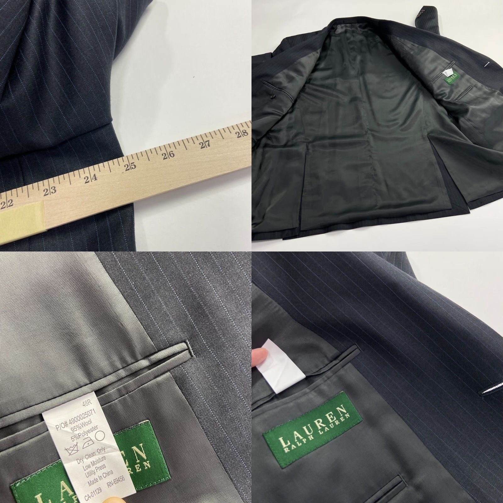 Ralph Lauren Lauren Ralph Lauren 48R Wool Blend Two Button Blazer Sport Coat Jacket Suit Jacket Size 48R - 8 Thumbnail