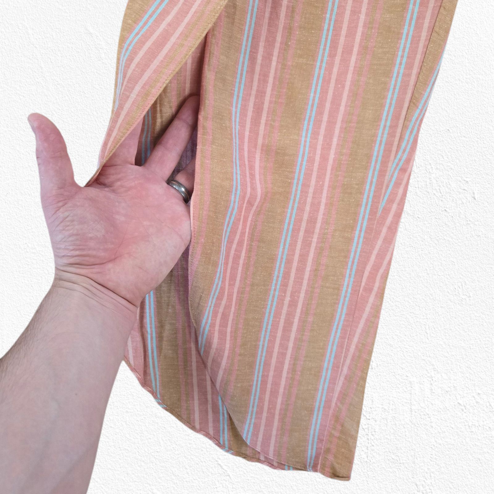 Drew Drew Strapless Striped Linen Blend Wide Leg Jumpsuit Size XS Size 26" / US 2 / IT 38 - 9 Thumbnail