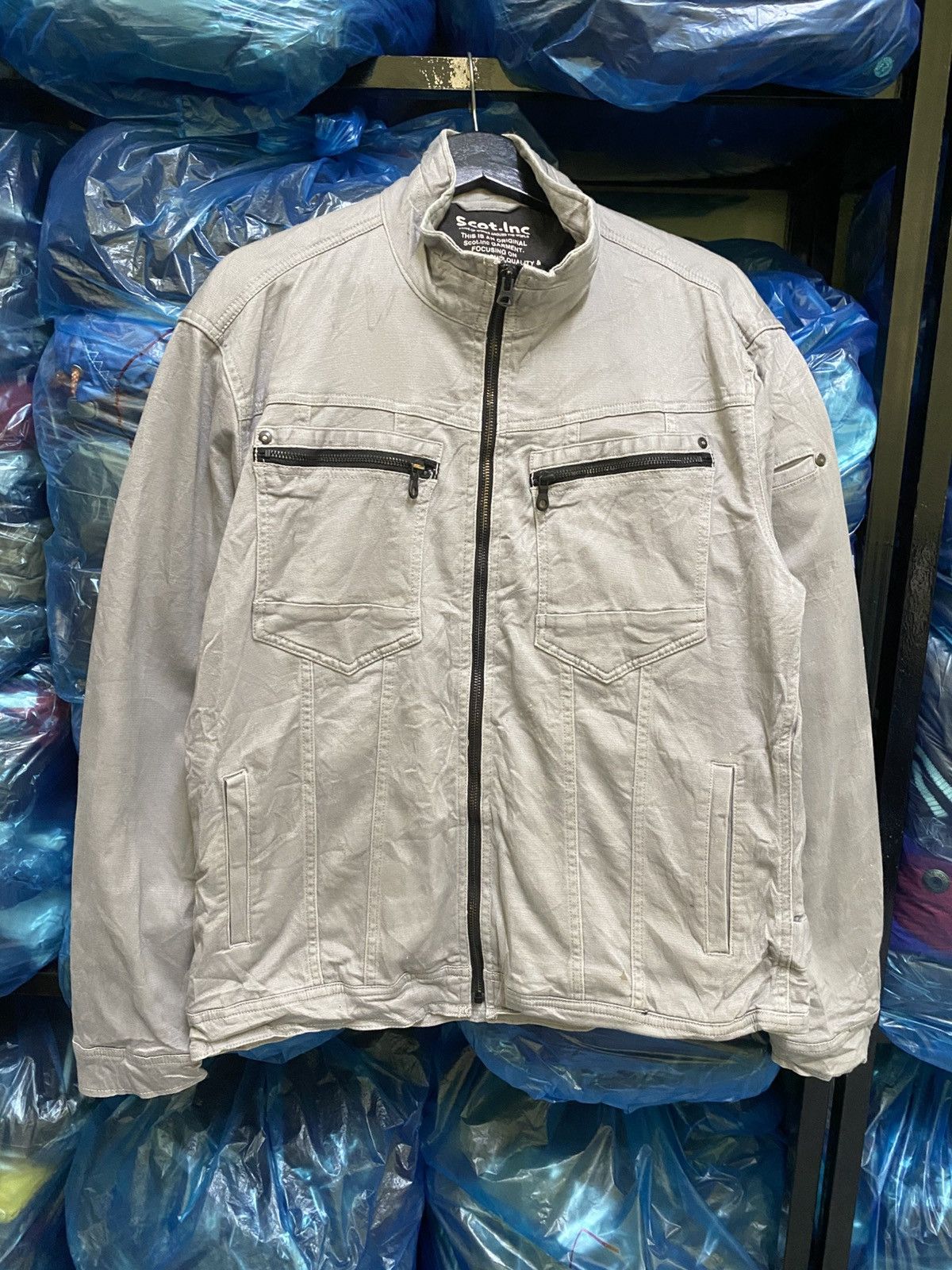 Vintage SCOT SMOKE GREY WORKER JACKET Size US M / EU 48-50 / 2 - 1 Thumbnail