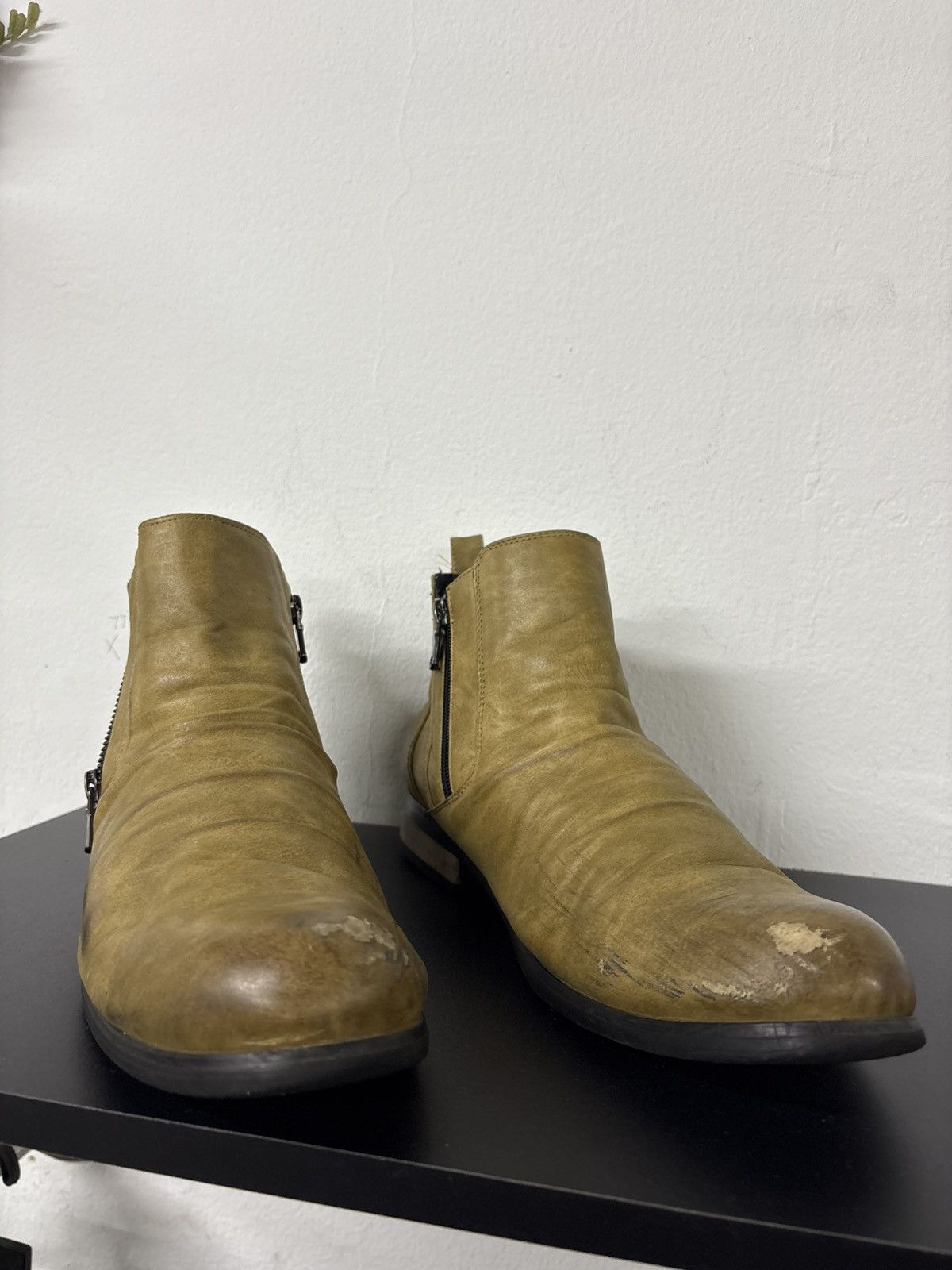 Guidi No Label Side Zip Leather Boots Wrinkle Slouch Boot Size US 11.5 / EU 44-45 - 11 Thumbnail