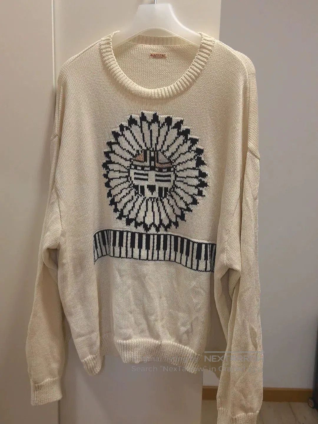 Other Kapital Beige Knitted Sweater Made in Japan. Size US L / EU 52-54 / 3 - 1 Thumbnail
