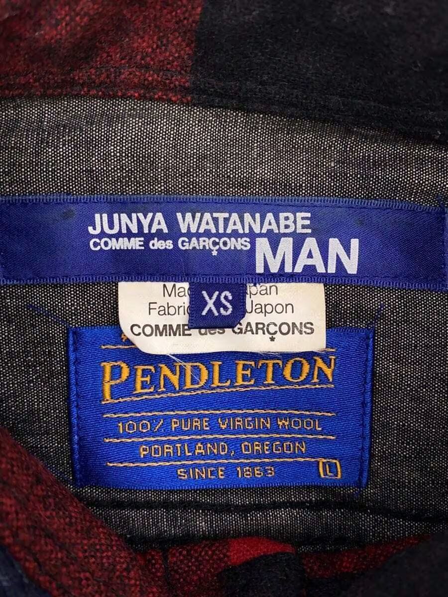 Comme des Garcons × Junya Watanabe × Pendleton Reconstructed Elbow Patch Wool Flannel Button Up Shirt Size US XS / EU 42 / 0 - 6 Thumbnail