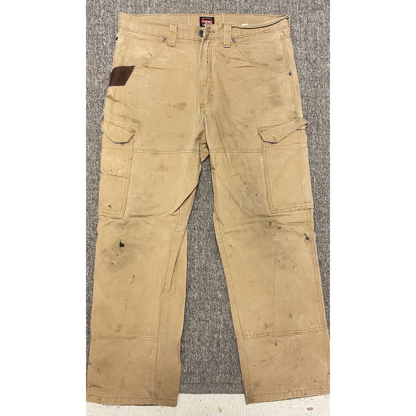 Vintage Distressed Wrangler Double Knee Carpenter 36x30 Pants Size US 36 / EU 52 - 1 Preview