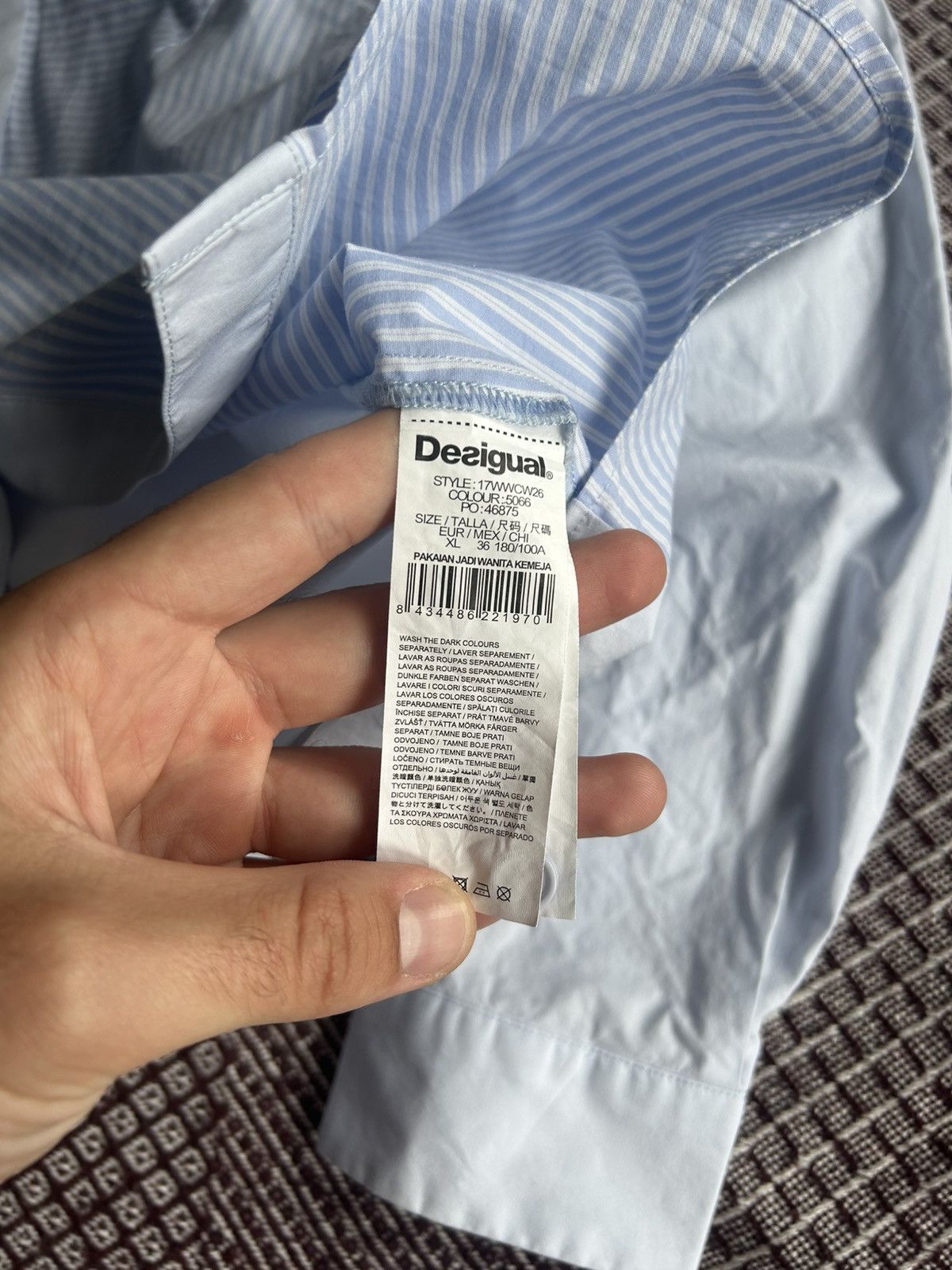 Desigual Vintage Desigual Striped Women Shirt Solid Style Size XL Size XL / US 12-14 / IT 48-50 - 7 Thumbnail