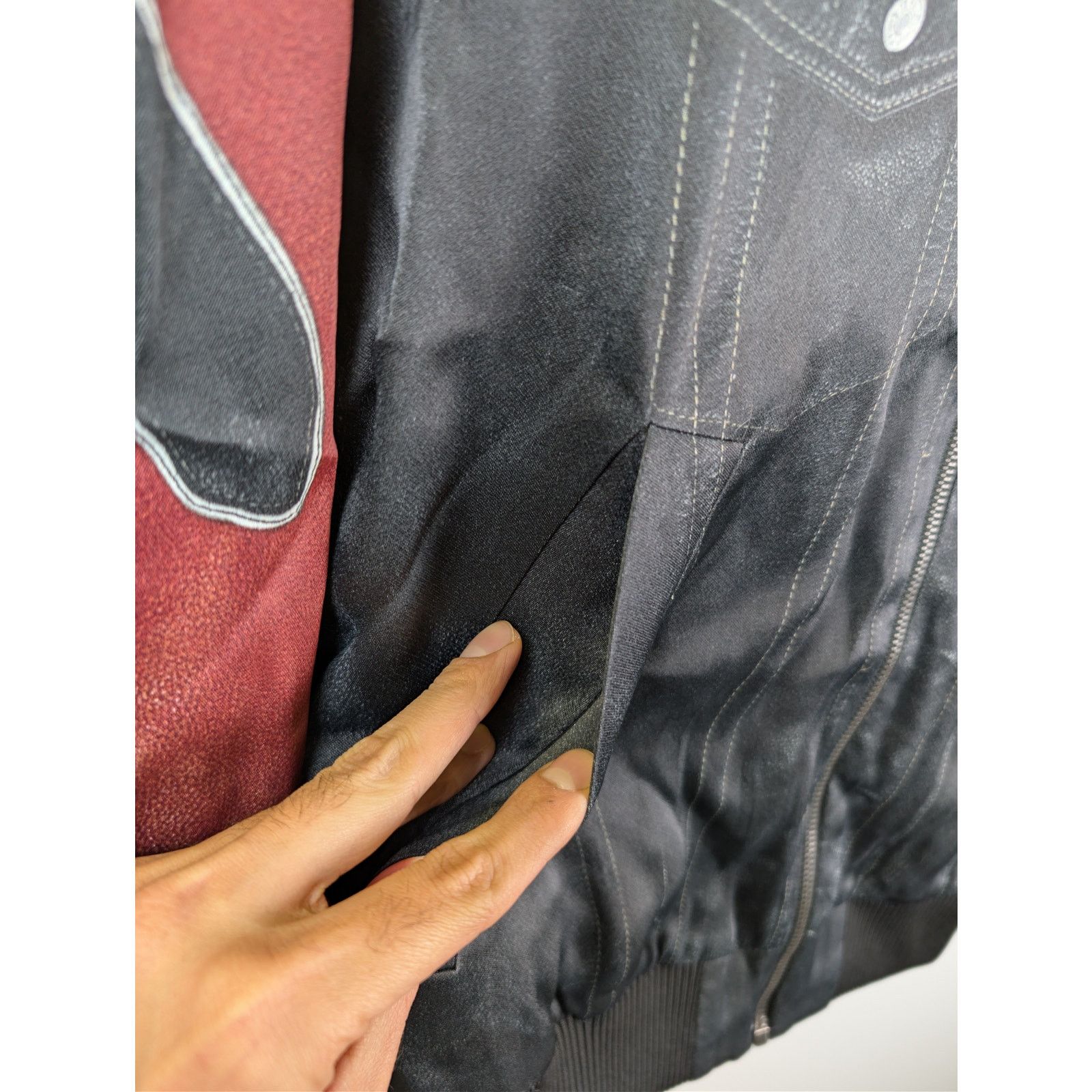 Diesel o1rshd1 J-Moll printed bomber jacket black, red, and yellow Size US L / EU 52-54 / 3 - 8 Thumbnail