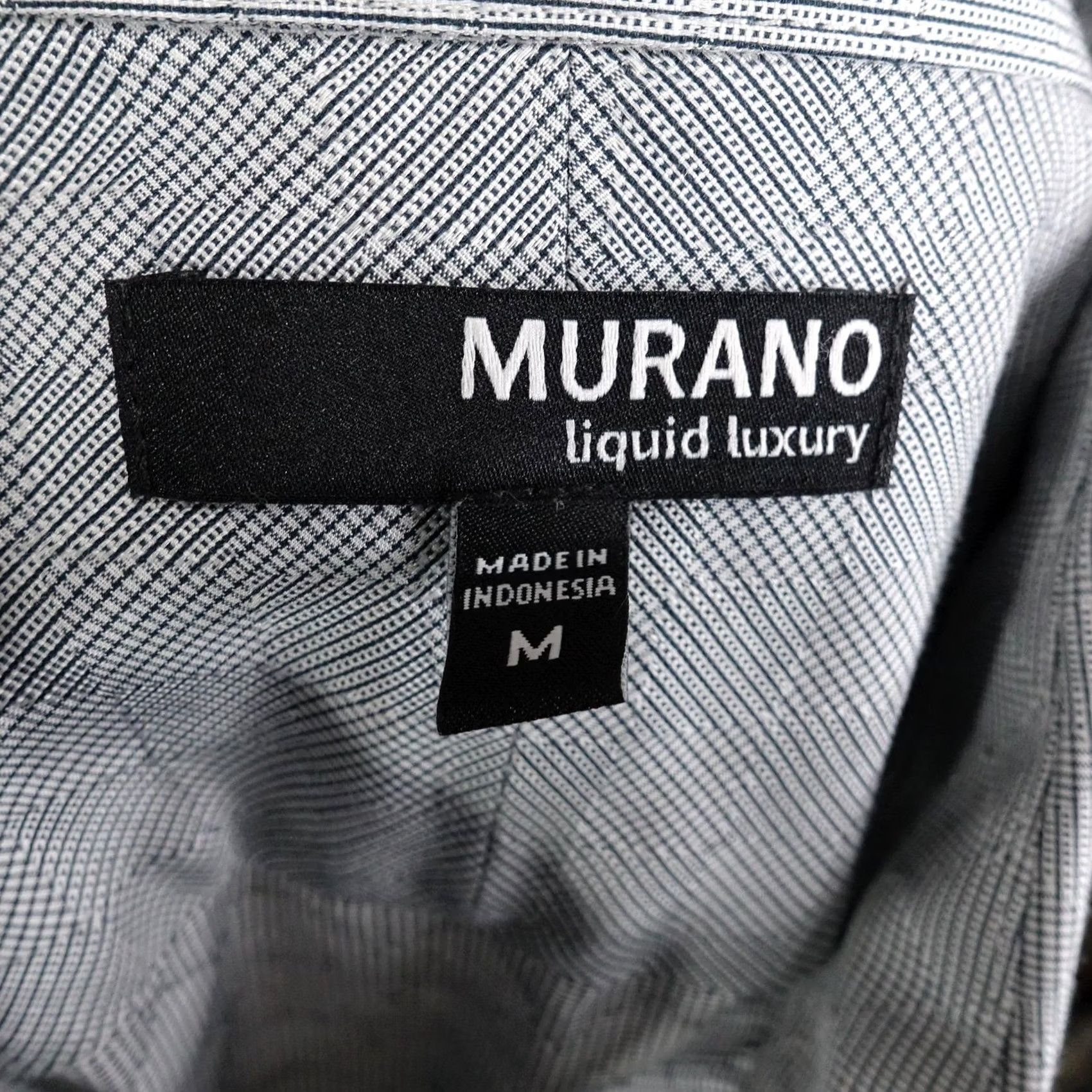 Murano Murano Shirt Mens M Gray Check Long Sleeve Button-Up Regular Fit Size US M / EU 48-50 / 2 - 6 Thumbnail