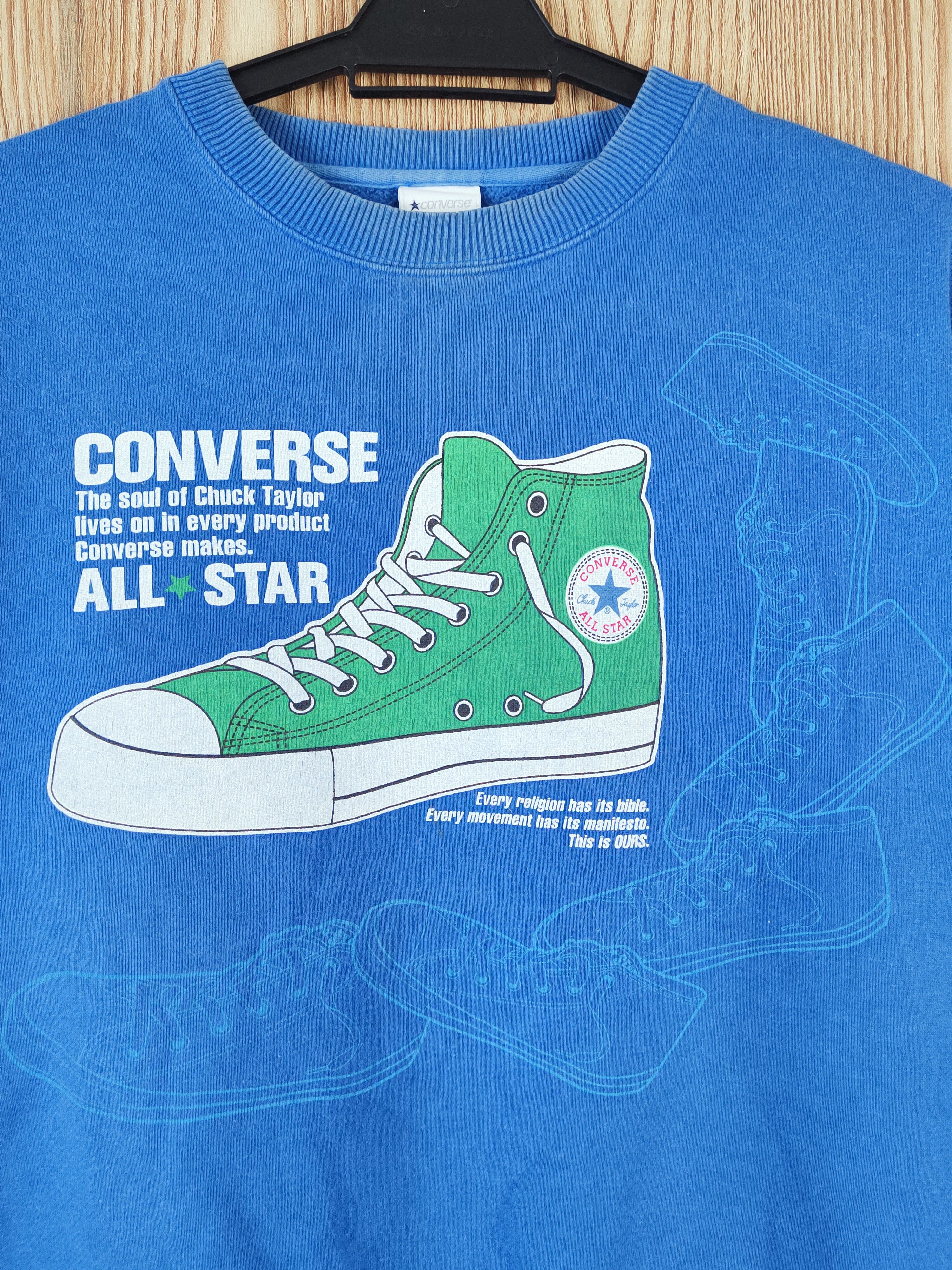 Converse Converse shoe vintage Blue Sweatshirts #W180 Size US L / EU 52-54 / 3 - 3 Thumbnail