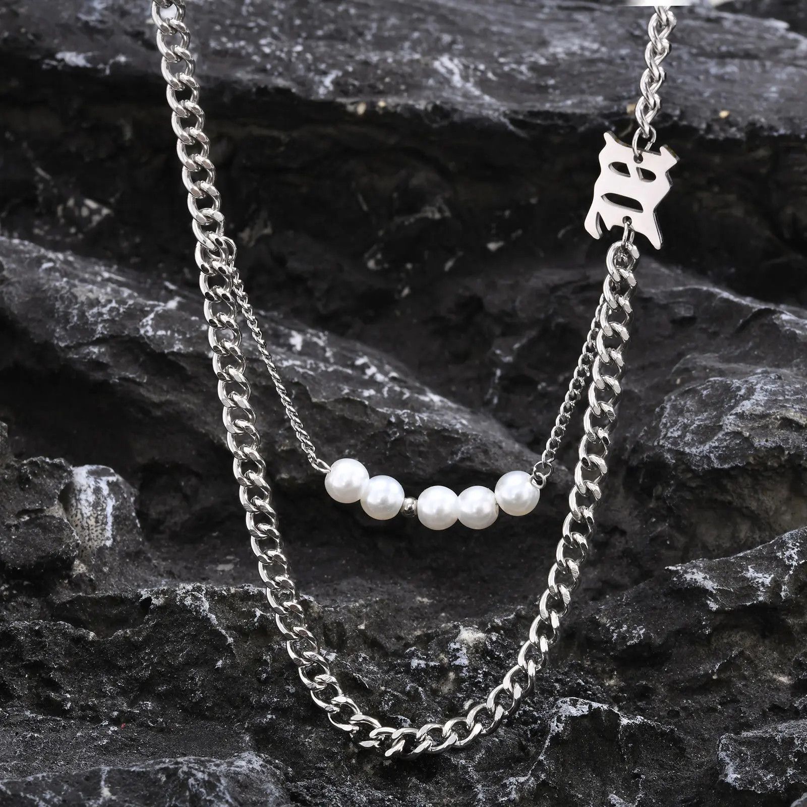 Jewelry × Vintage Pearl Cuban Chain Necklace Size ONE SIZE - 1 Thumbnail