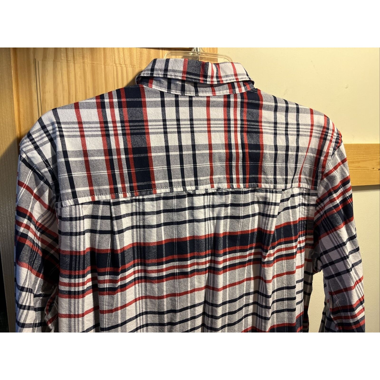 Club Room Club Room Mens M White Red Check LS Button Down Cotton Shirt Size US M / EU 48-50 / 2 - 13 Thumbnail