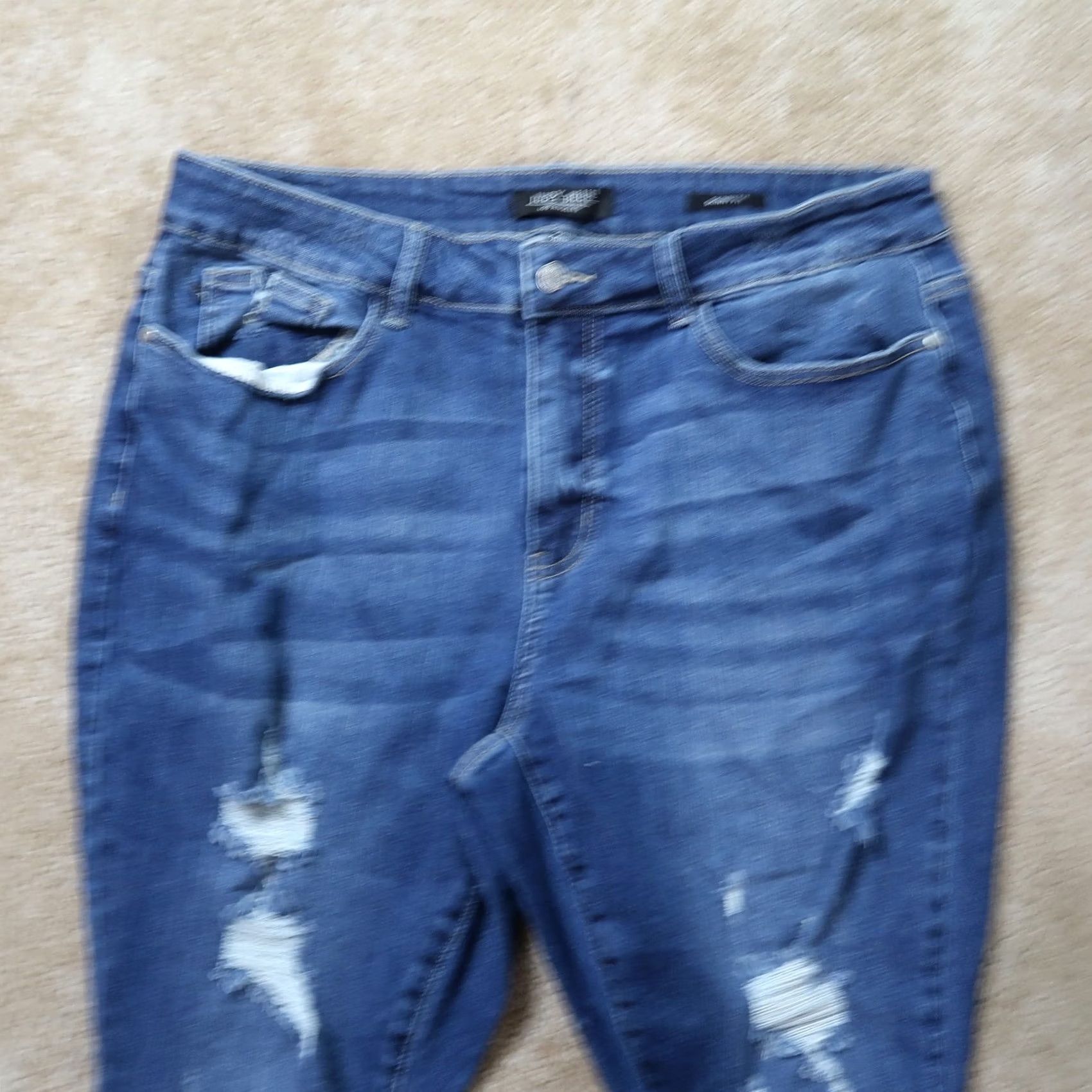 Vintage Judy Blue Skinny High Rise Jeans Women's 20W Blue Denim Stretch Gold 5-Pocket Slim Flagship? Size 42" / US 20 - 3 Thumbnail