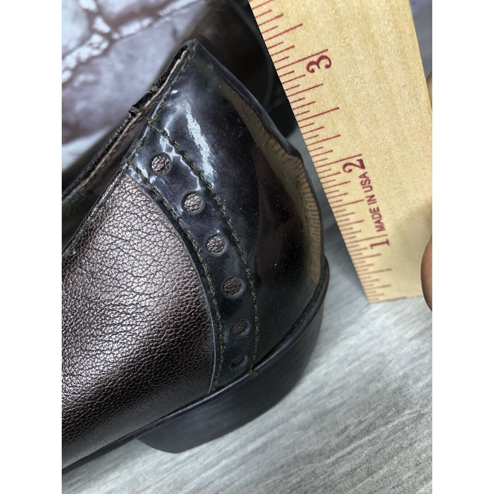 Other Munro Womens Morgan Brown Bronze Leather Kiltie Slip-On Flat Size US 8 / IT 38 - 17 Thumbnail