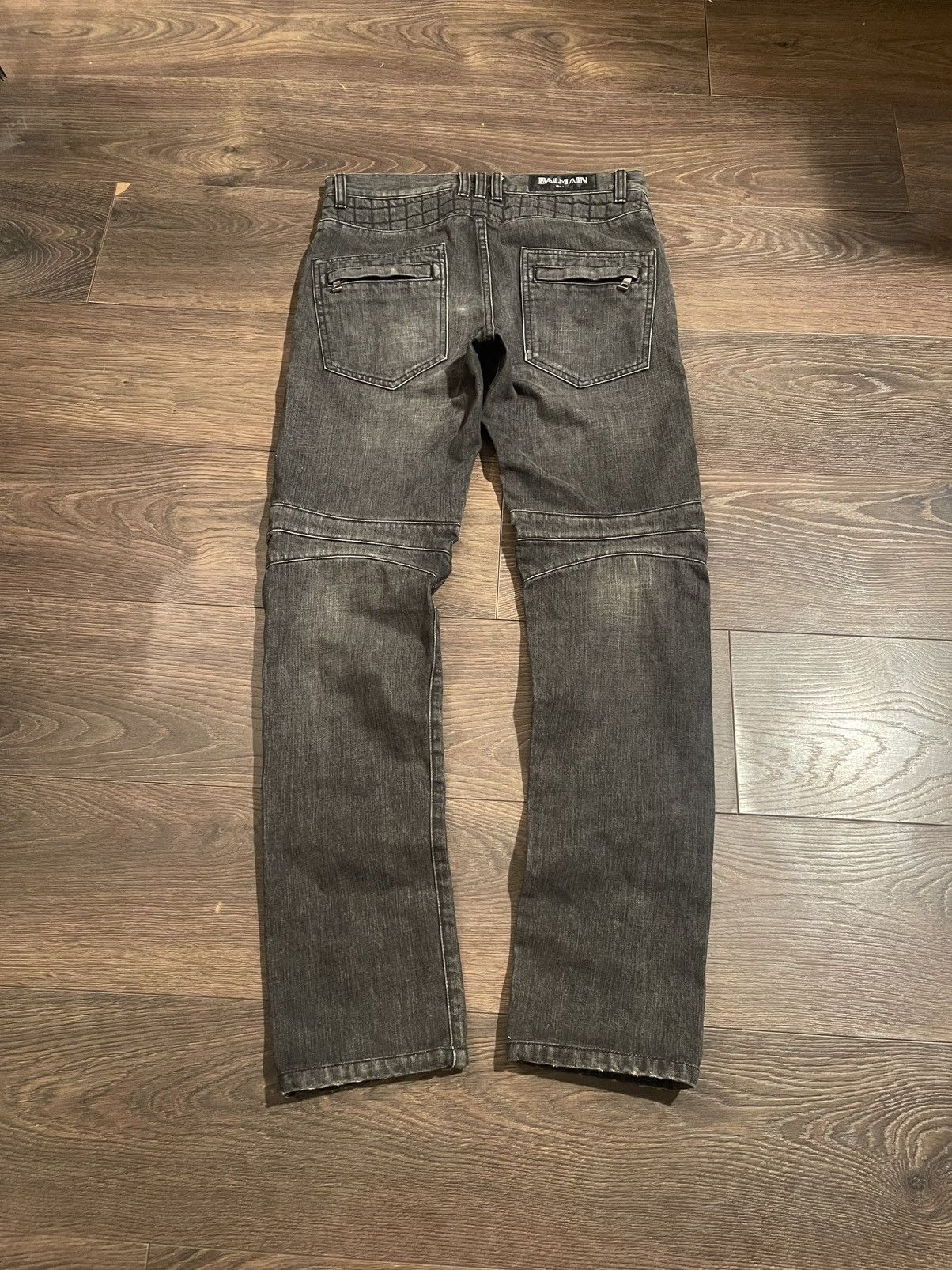 Balmain Balmain 2012 Waffle Knit Biker Jeans Size US 30 / EU 46 - 3 Thumbnail