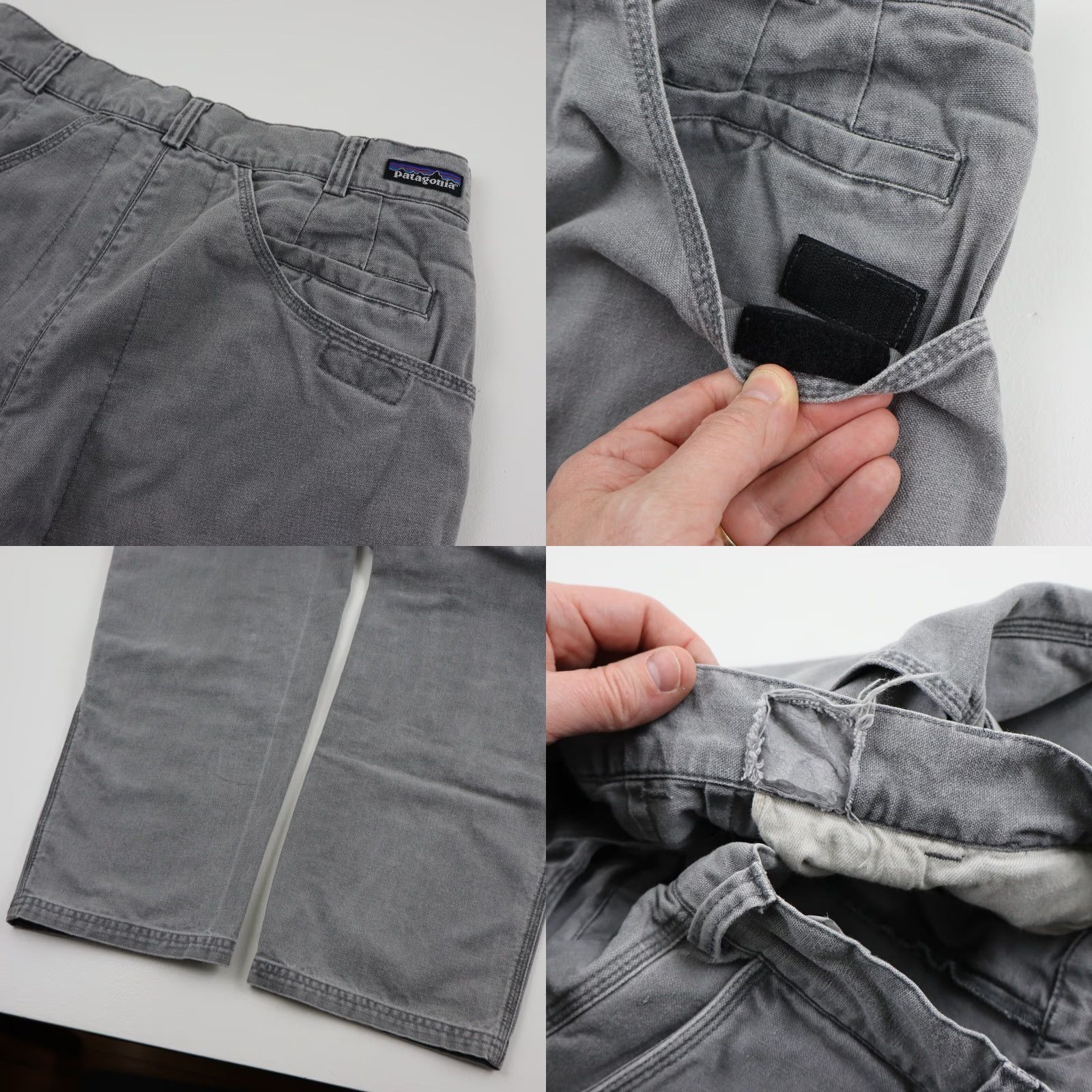 Patagonia VINTAGE Patagonia Stand Up Pants Mens 30 Gray Canvas Double Knee Work Denim Pants 30X32 Mens Jeans Denim Gray 80s 90s Styles Size US 30 / EU 46 - 10 Thumbnail