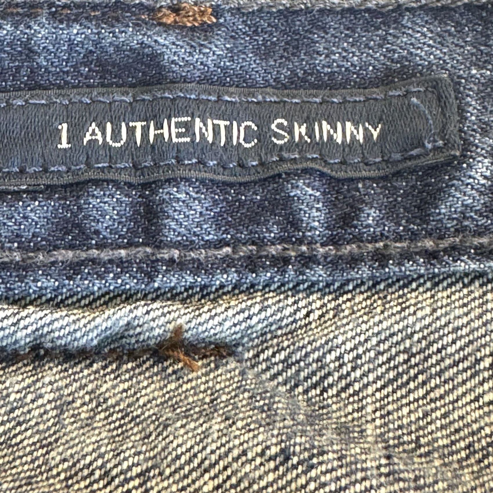 Lucky Brand Lucky Brand Jeans Mens 34x32 Blue 1 Authentic Skinny Whiskered Denim Pants Jeans Size US 34 / EU 50 - 4 Thumbnail