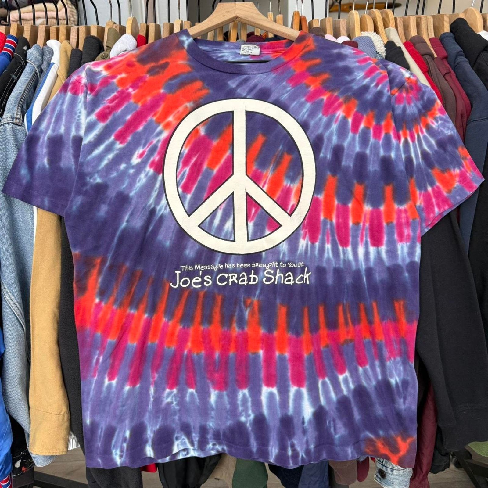 Other Vintage 90s Joes Crab Shack Tie Dye Single Stitch T-Shirt Size US XL / EU 56 / 4 - 3 Thumbnail