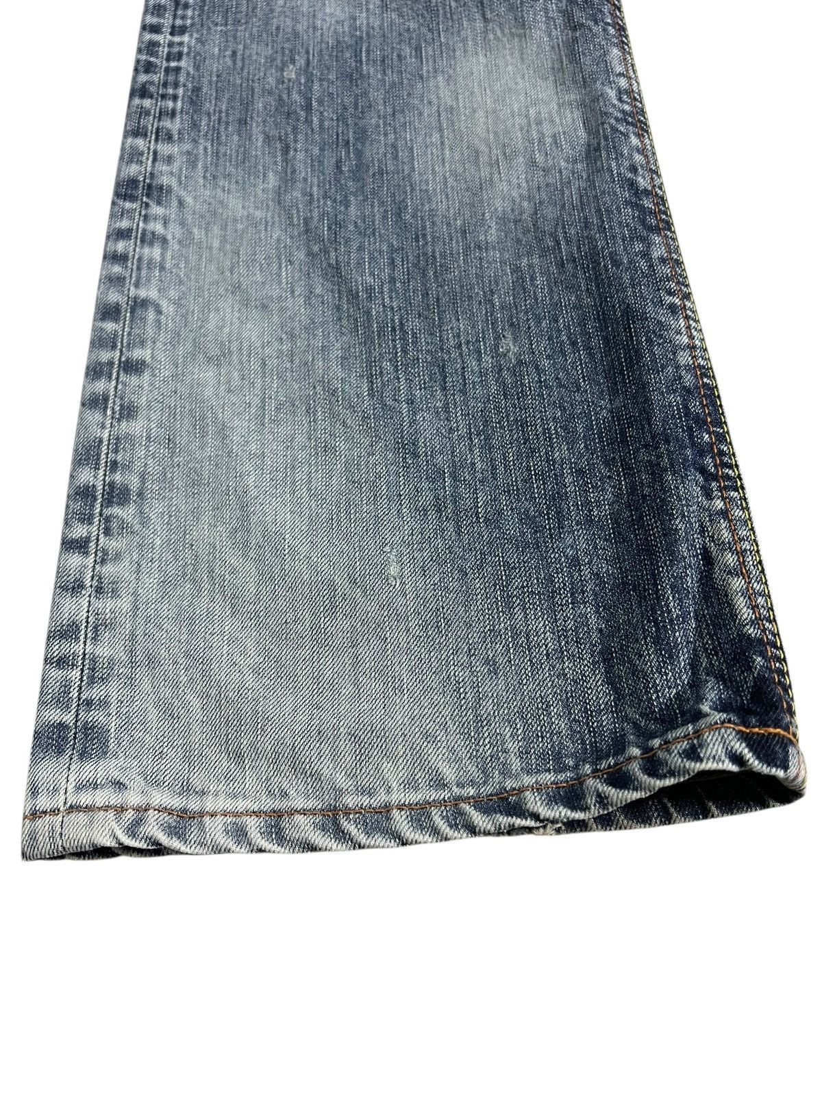 Edwin Flare Jean Edwin 503 Blue Trip Faded Distress Japan Style Size US 29 - 6 Thumbnail