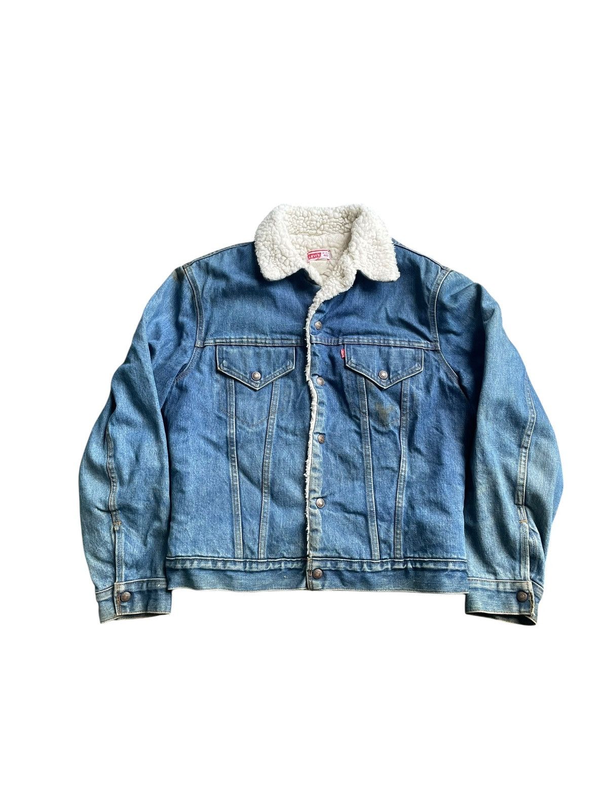 Levi's Vintage 70’s Levis 70605 Sherpa Denim Jacket Size US M / EU 48-50 / 2 - 1 Thumbnail