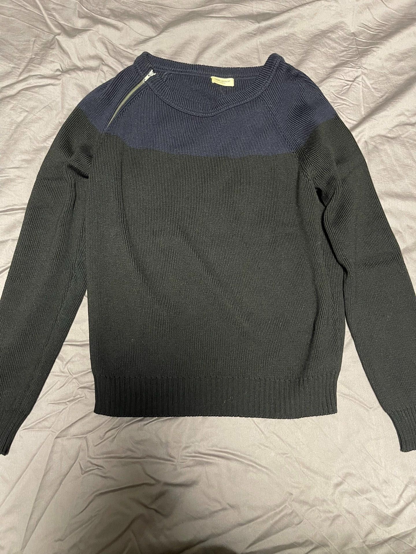 Saint Laurent Paris SLP 16SS Side Zip Colorblock Sweater M Size M / US 6-8 / IT 42-44 - 1 Thumbnail
