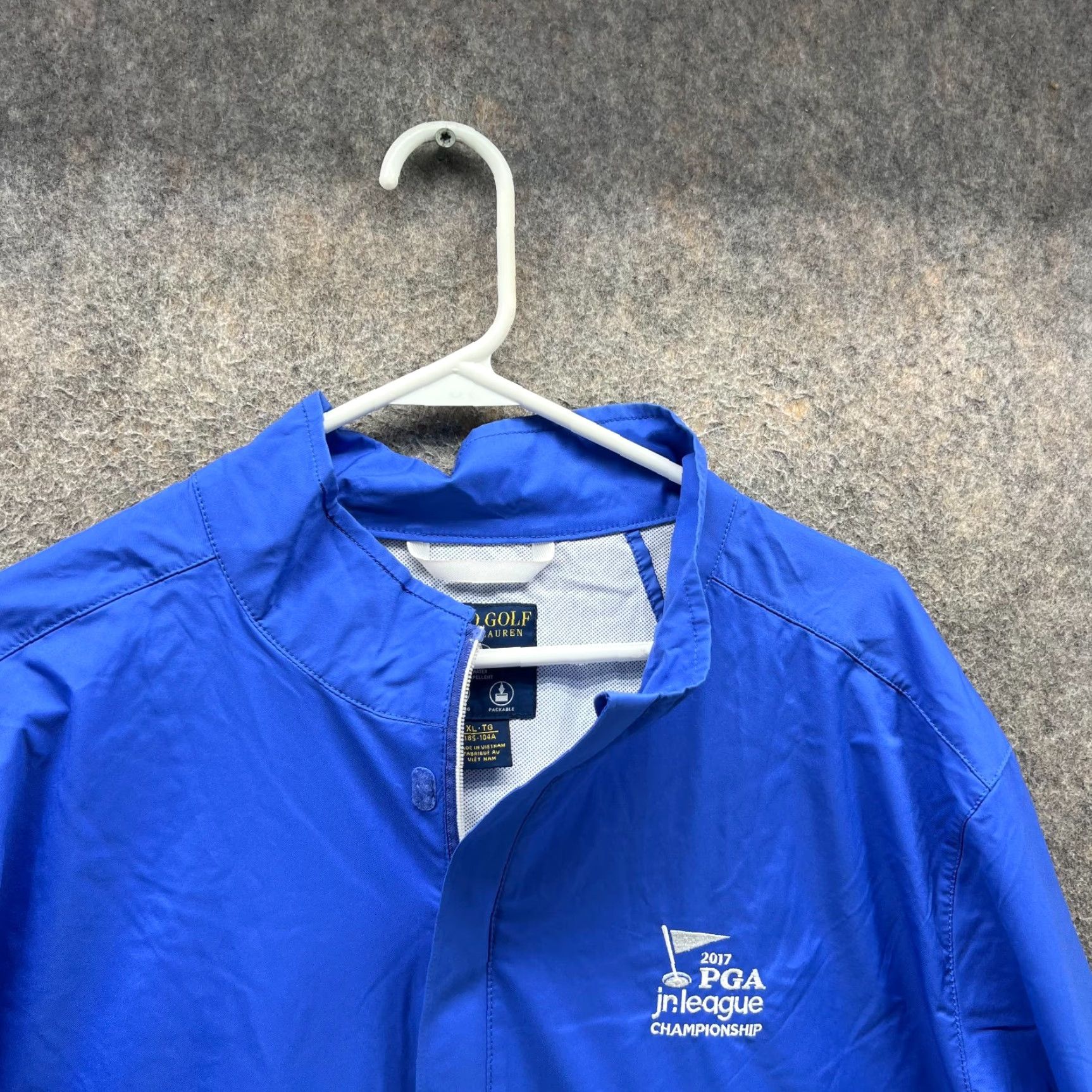 Polo Ralph Lauren VINTAGE Polo Ralph Lauren Jacket XL Men Blue Water Repellent PGA League Packable Windbreaker Golf Shirt jacket Size US XL / EU 56 / 4 - 4 Thumbnail