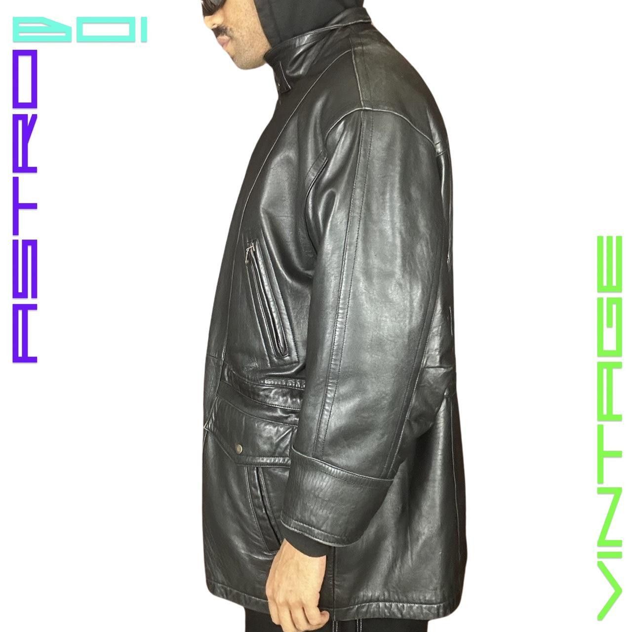 Other VINTAGE 90s RADIUS BLACK LEATHER RETRO JACKET_ XXL Size US XXL / EU 58 / 5 - 5 Thumbnail