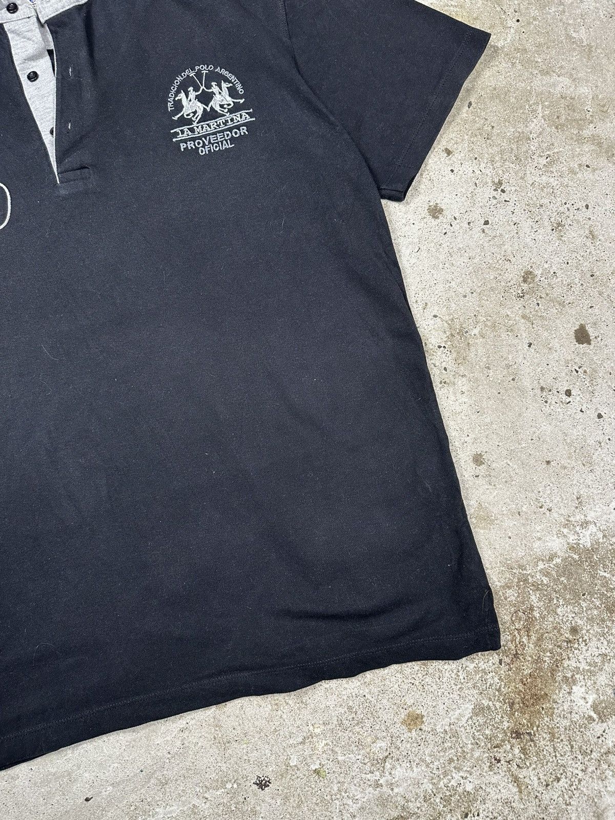 La Martina Vintage Y2K La Martina Argentina Black Polo Tee Size US XL / EU 56 / 4 - 3 Thumbnail