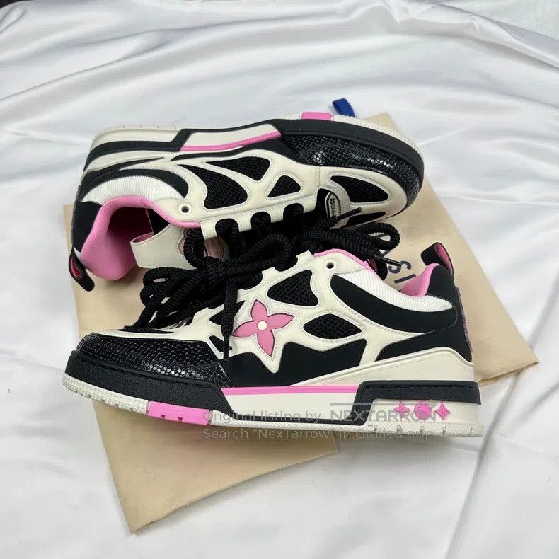 Louis Vuitton Louis Vuitton Skate's latest black and pink sneakers Size US 8 / EU 41 - 3 Thumbnail