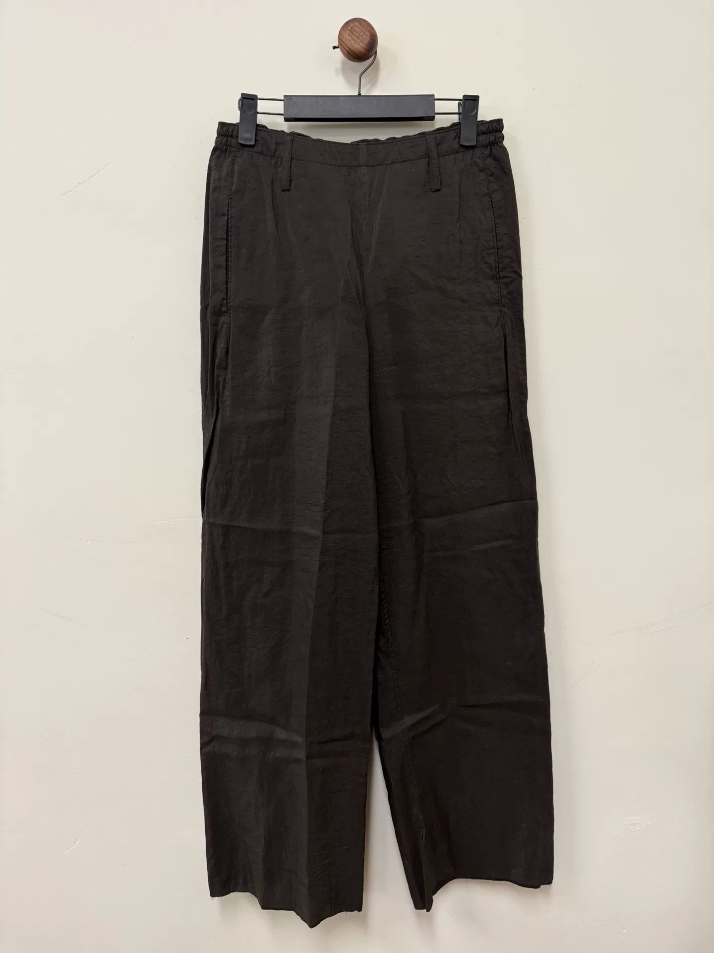 Lemaire Lemaire Dark Brown Silk Trousers Size US 36 / EU 52 - 1 Thumbnail