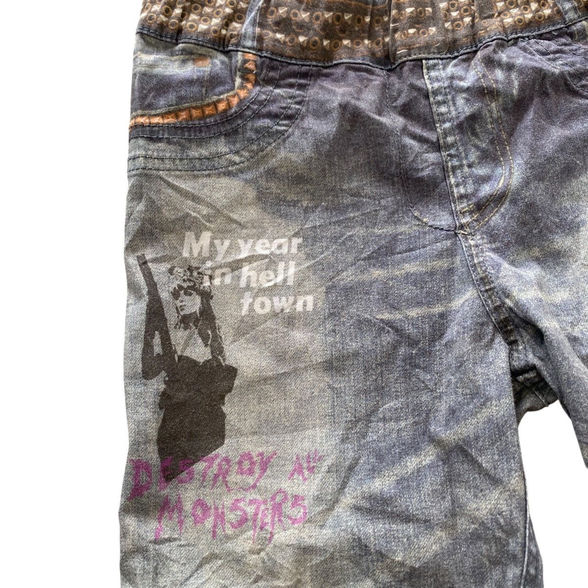 Hysteric Glamour × Japanese Brand Hysteric Glamour Reversible Pants Full Print Leopard x Denim Size 28" / US 6 / IT 42 - 7 Thumbnail