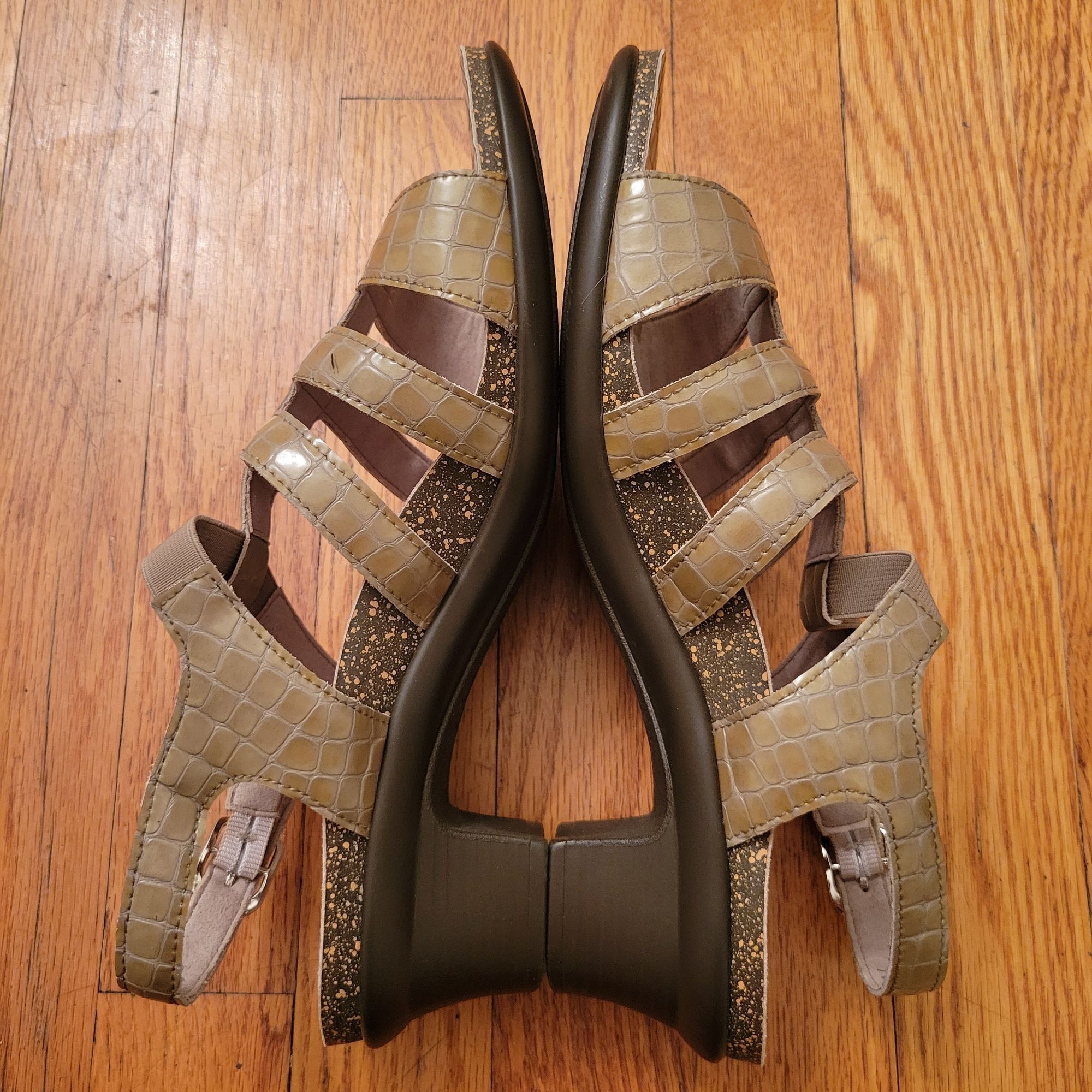 SAS SAS Sandals 10M Comfort Leather Heels Open Toe ALLEGRO Taupe Size US 10 / IT 40 - 6 Thumbnail