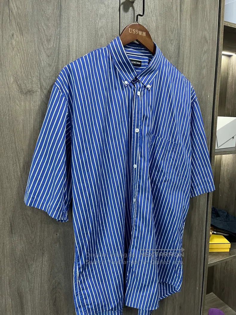 Balenciaga Balenciaga size 39 Blue Striped Shirt Size US S / EU 44-46 / 1 - 2 Thumbnail