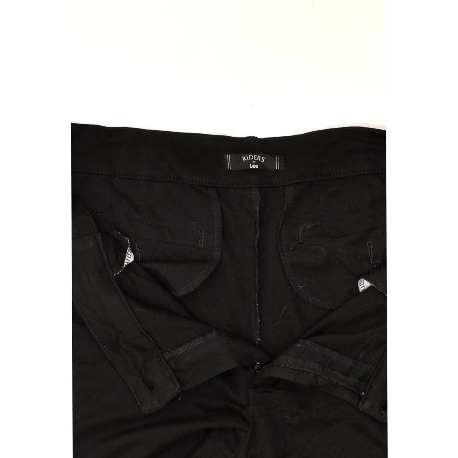 Lee VINTAGE LEE Womens Straight Casual Trousers W40 L29 Black AN25 Size 27" / US 4 / IT 40 - 4 Thumbnail