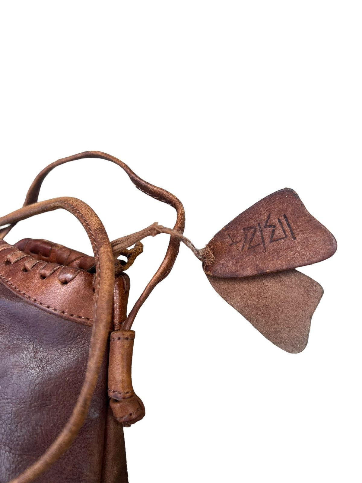 Leather Vintage Ibiza Japan Patina Leather Patchwork Mini Bag Size ONE SIZE - 6 Thumbnail