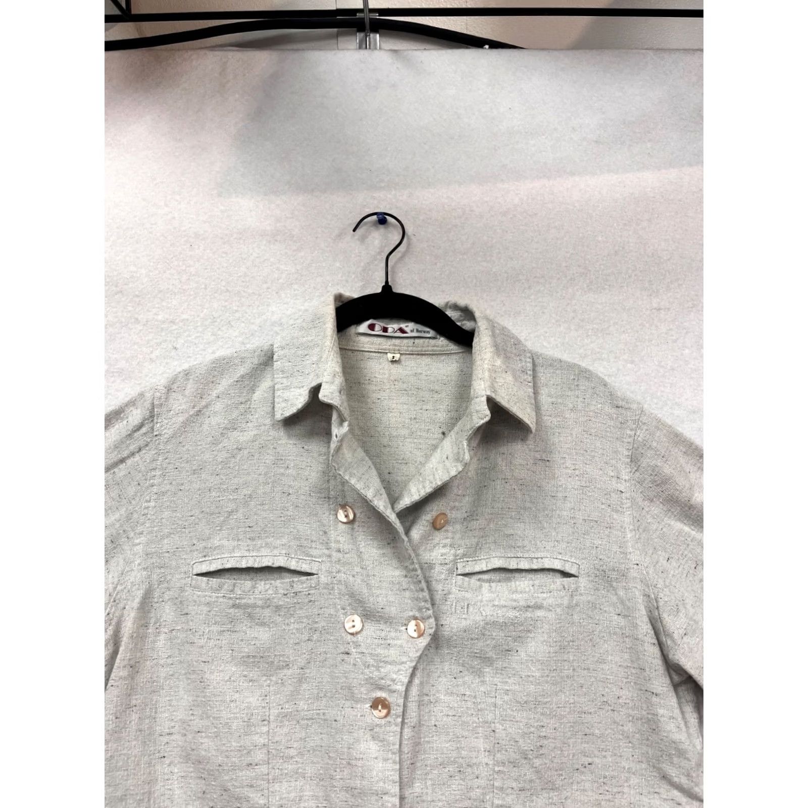 Dale Of Norway Oda Of Norway Blouse Shirt S Gray Women Long Sleeve Button-Up Casual Linen Regular Fit" Size S / US 4 / IT 40 - 6 Thumbnail