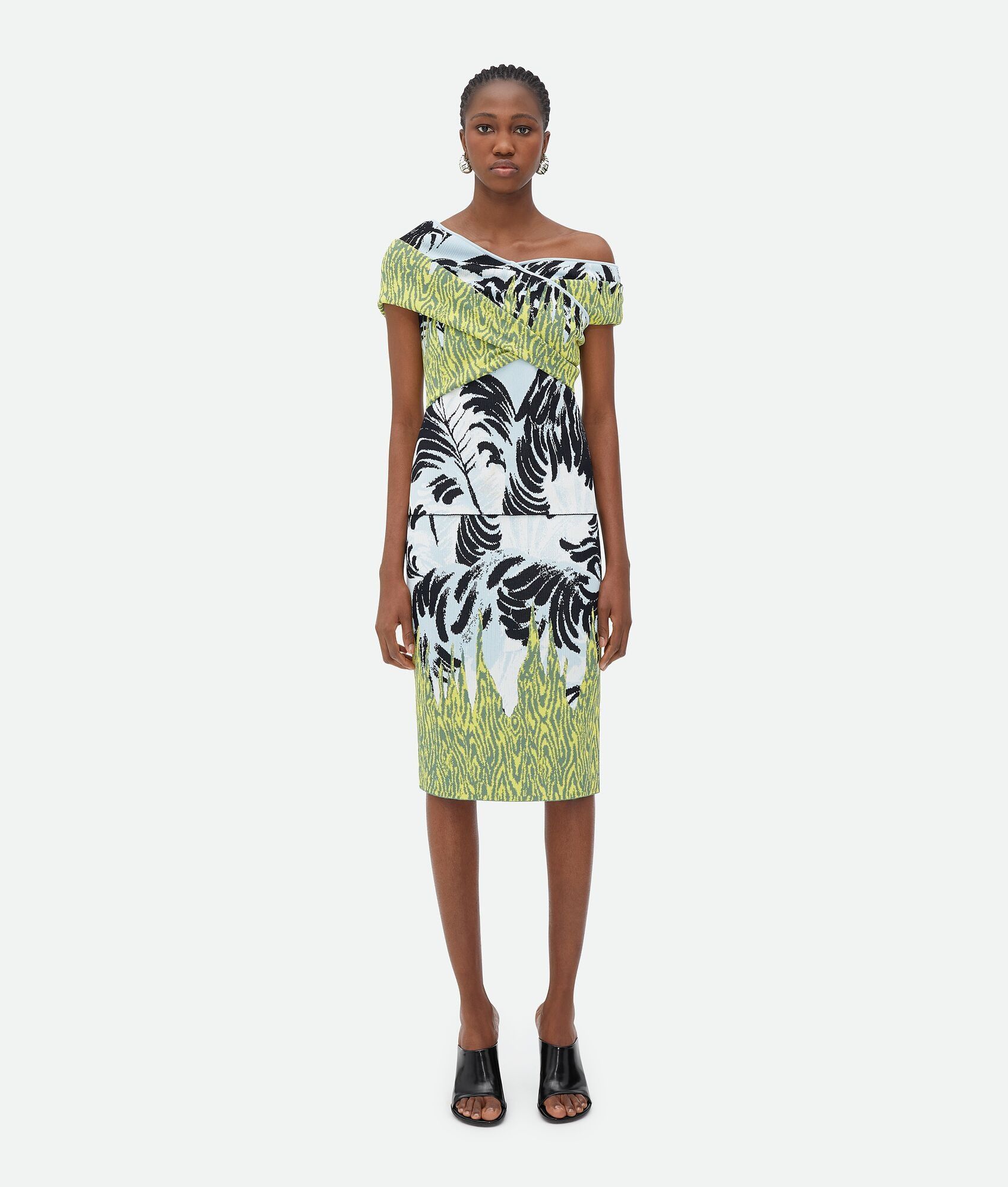 Bottega Veneta o1n1vont0325 Graphic Viscose Jacquard Top Dress Multicolor Size S / US 4 / IT 40 - 1 Thumbnail